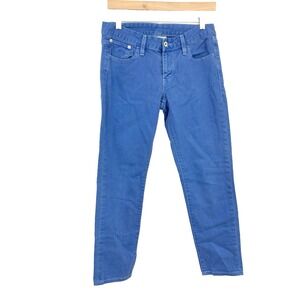 Levi's Women Size 6 28 Jeans Royal Blue Vintage Y2k 2007‎ Low Rise Pants Slim